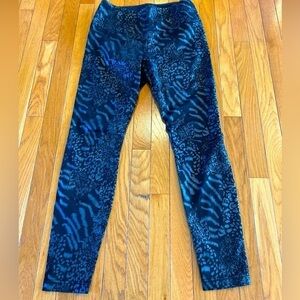 White House Black Market Runway Leggings Pull On Brown Black Animal Print Sz 6